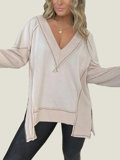 Women's V-Neck Loose Long Sleeve Top (Buy 2 Free Shipping)