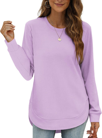 Women's High Low Curved Hem Tops (Buy 2 Free Shipping)